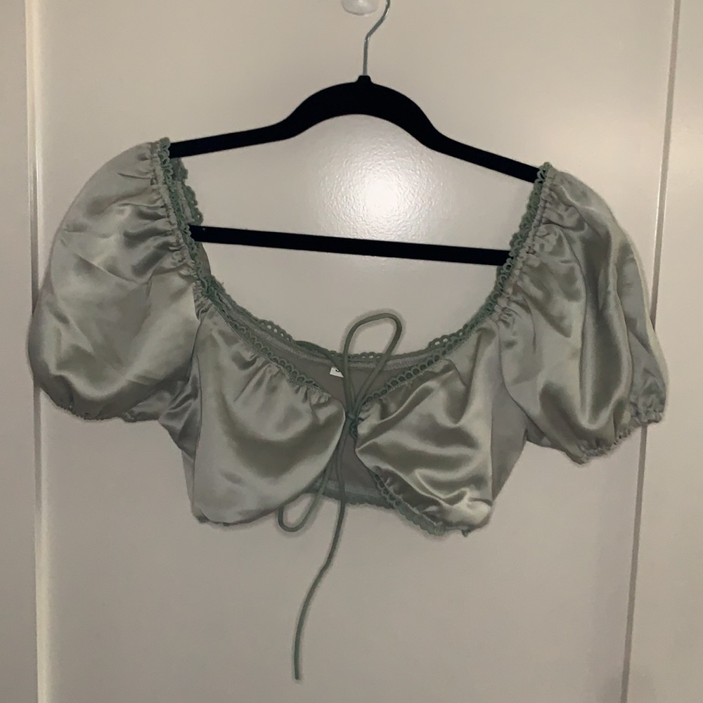 SHEIN SAGE GREEN CROP